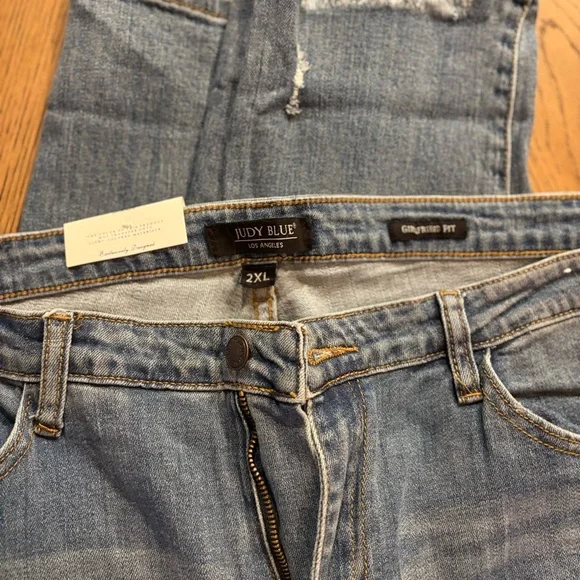 NWT! Judy Blue High Waisted Medium Wash Blue Jeans - Picture 5 of 7